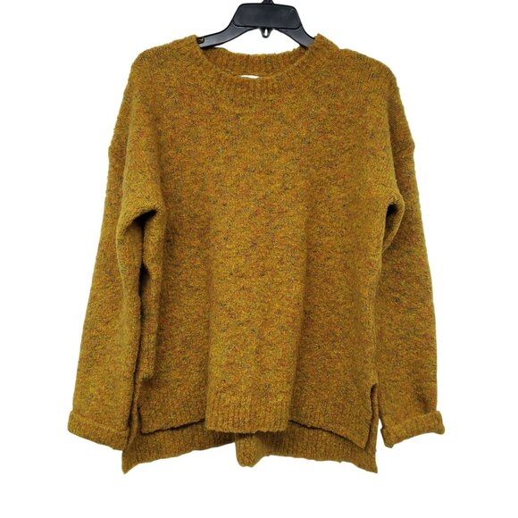 Mystree Yellow Multicolor Round Neck Long Sleeve Pullover Sweater L Womens - Picture 1 of 9